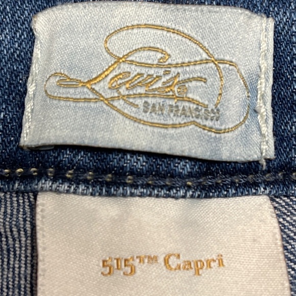 Levi’s 515 Capri Mid Rise Whiskering Factory Fading Jeans - Picture 8 of 8